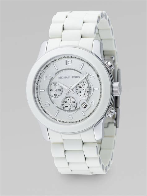 michael kors mens white watches